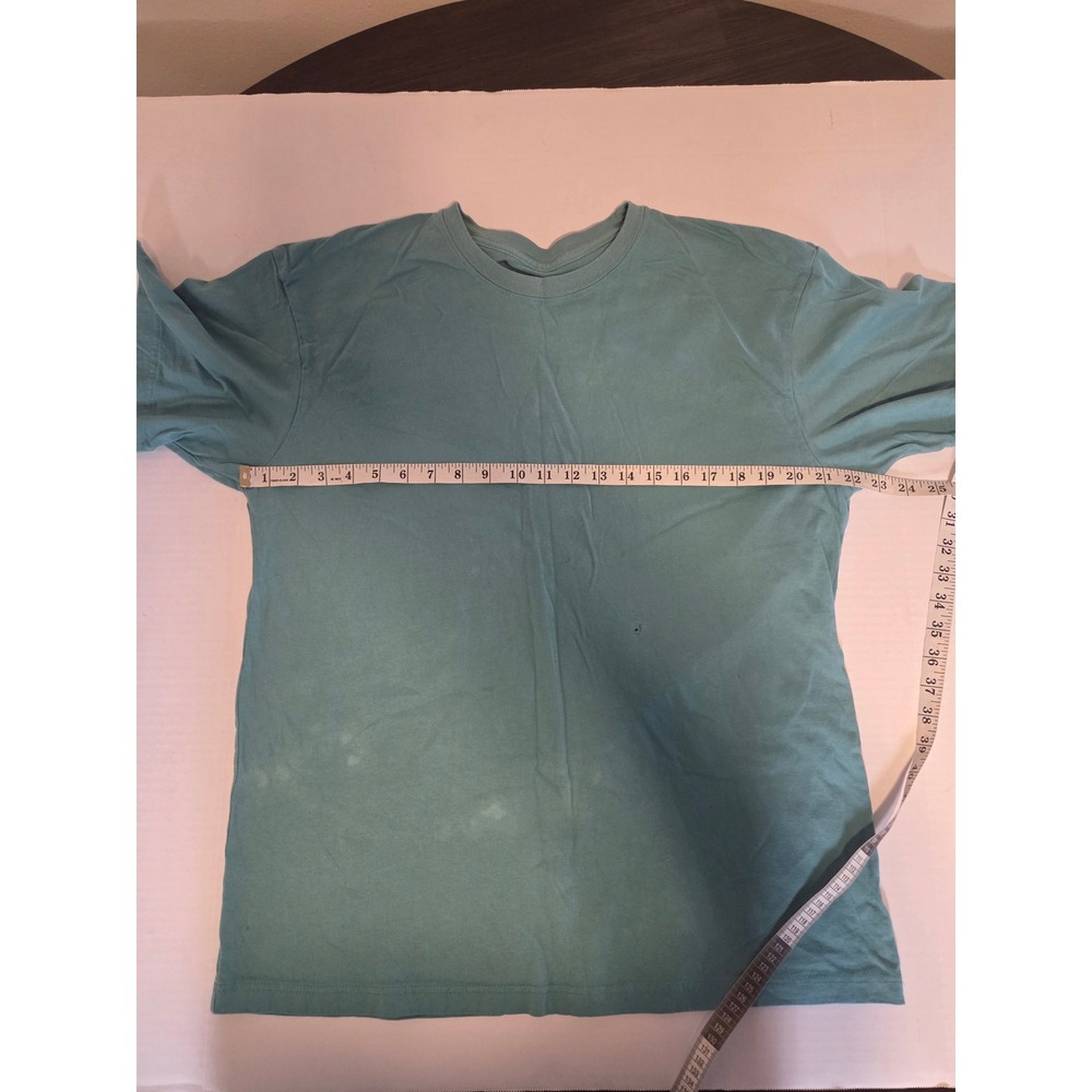 Premier International Mens XL Teal Blue 100% Cotton Short Sleeve T-Shirt Tee - Picture 4 of 5